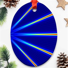 Light Neon Blue Oval Ornament (two Sides) by Mariart