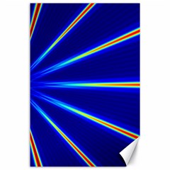 Light Neon Blue Canvas 24  X 36  by Mariart