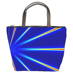 Light Neon Blue Bucket Bags by Mariart