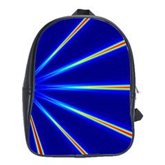 Light Neon Blue School Bags(large)  by Mariart