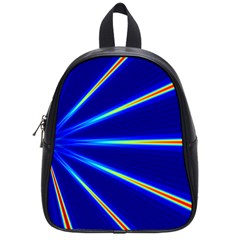 Light Neon Blue School Bags (small)  by Mariart