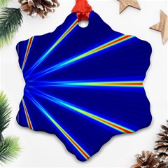 Light Neon Blue Ornament (snowflake) by Mariart