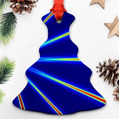 Light Neon Blue Ornament (christmas Tree)  by Mariart