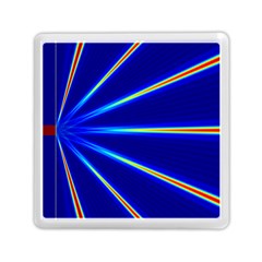 Light Neon Blue Memory Card Reader (square)  by Mariart