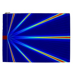 Light Neon Blue Cosmetic Bag (xxl)  by Mariart