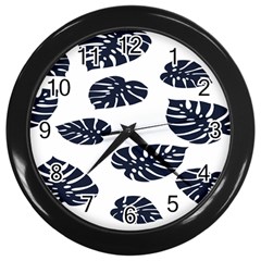 Leaf Summer Tech Wall Clocks (black) by Mariart