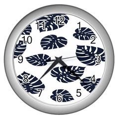 Leaf Summer Tech Wall Clocks (silver) 