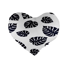 Leaf Summer Tech Standard 16  Premium Flano Heart Shape Cushions by Mariart