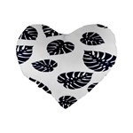 Leaf Summer Tech Standard 16  Premium Flano Heart Shape Cushions Back