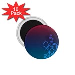 Love Valentine Kiss Purple Red Blue Romantic 1.75  Magnets (10 pack)  Front