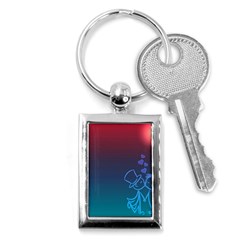 Love Valentine Kiss Purple Red Blue Romantic Key Chains (rectangle) 