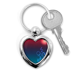 Love Valentine Kiss Purple Red Blue Romantic Key Chains (heart)  by Mariart