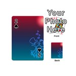 Love Valentine Kiss Purple Red Blue Romantic Playing Cards 54 (Mini)  Front - Spade2