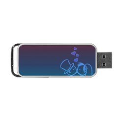 Love Valentine Kiss Purple Red Blue Romantic Portable Usb Flash (two Sides) by Mariart