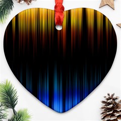 Light Orange Blue Ornament (Heart)