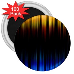 Light Orange Blue 3  Magnets (100 pack)