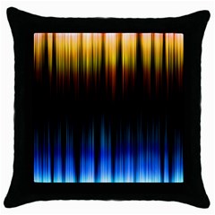 Light Orange Blue Throw Pillow Case (Black)