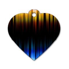 Light Orange Blue Dog Tag Heart (two Sides) by Mariart