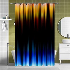 Light Orange Blue Shower Curtain 48  x 72  (Small) 