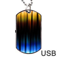 Light Orange Blue Dog Tag USB Flash (Two Sides)