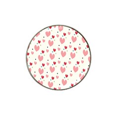 Love Heart Pink Polka Valentine Red Black Green White Hat Clip Ball Marker by Mariart