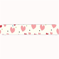 Love Heart Pink Polka Valentine Red Black Green White Small Bar Mats by Mariart