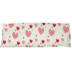 Love Heart Pink Polka Valentine Red Black Green White Body Pillow Case Dakimakura (two Sides) by Mariart