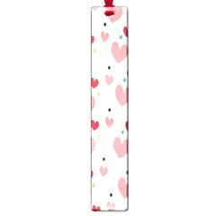 Love Heart Pink Polka Valentine Red Black Green White Large Book Marks by Mariart