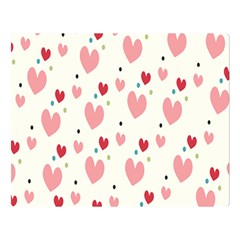 Love Heart Pink Polka Valentine Red Black Green White Double Sided Flano Blanket (large)  by Mariart