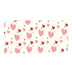 Love Heart Pink Polka Valentine Red Black Green White Satin Wrap by Mariart