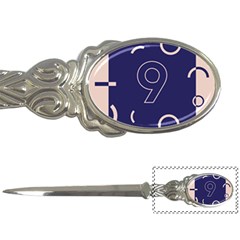 Number 9 Blue Pink Circle Polka Letter Openers by Mariart