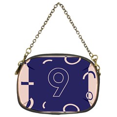 Number 9 Blue Pink Circle Polka Chain Purses (two Sides)  by Mariart