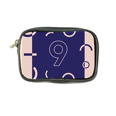 Number 9 Blue Pink Circle Polka Coin Purse by Mariart