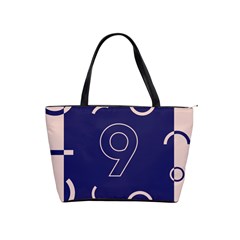 Number 9 Blue Pink Circle Polka Shoulder Handbags by Mariart