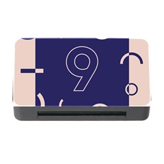 Number 9 Blue Pink Circle Polka Memory Card Reader With Cf by Mariart