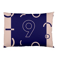 Number 9 Blue Pink Circle Polka Pillow Case (two Sides) by Mariart