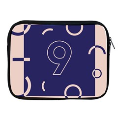 Number 9 Blue Pink Circle Polka Apple Ipad 2/3/4 Zipper Cases by Mariart