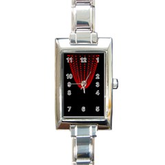 Normal Field Of An Elliptic Paraboloid Red Rectangle Italian Charm Watch by Mariart