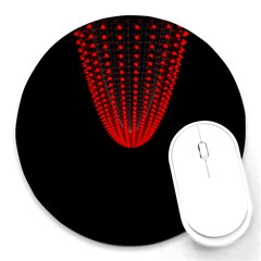 Normal Field Of An Elliptic Paraboloid Red Round Mousepads by Mariart