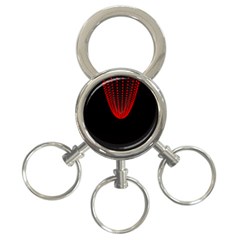 Normal Field Of An Elliptic Paraboloid Red 3-ring Key Chains by Mariart