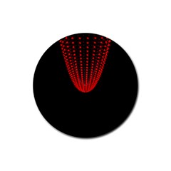 Normal Field Of An Elliptic Paraboloid Red Rubber Coaster (round)  by Mariart