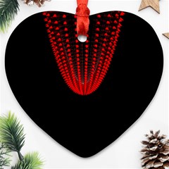 Normal Field Of An Elliptic Paraboloid Red Heart Ornament (two Sides) by Mariart