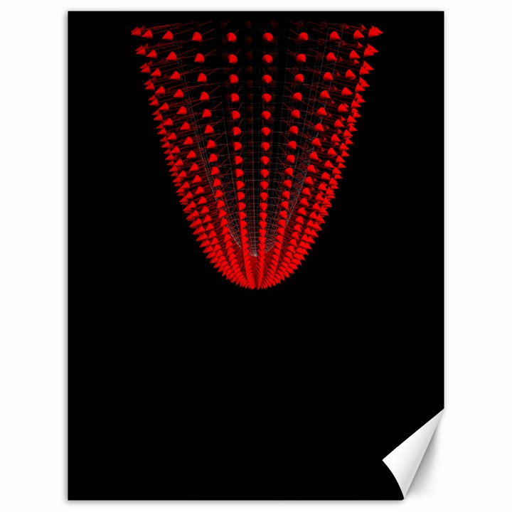 Normal Field Of An Elliptic Paraboloid Red Canvas 12  x 16  