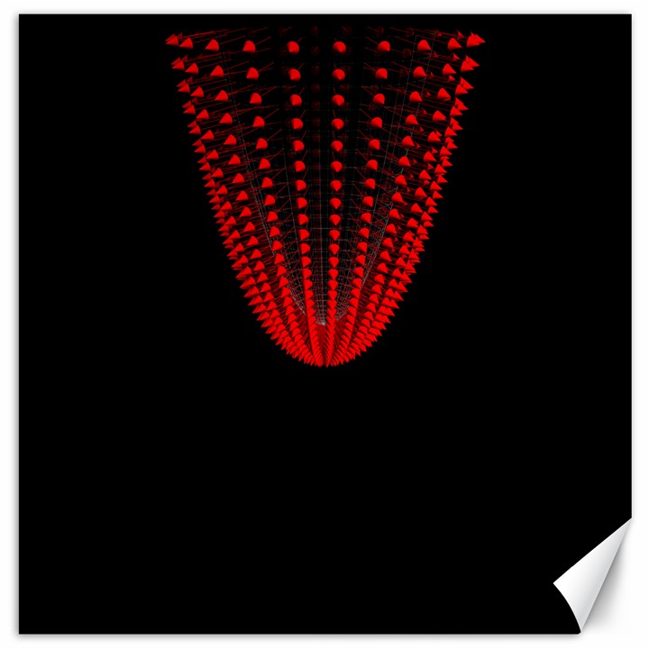 Normal Field Of An Elliptic Paraboloid Red Canvas 20  x 20  