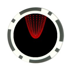 Normal Field Of An Elliptic Paraboloid Red Poker Chip Card Guard (10 Pack) by Mariart