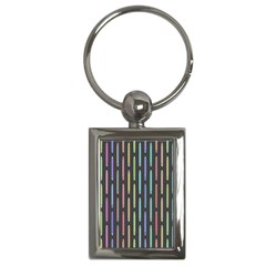 Pencil Stationery Rainbow Vertical Color Key Chains (rectangle) 