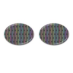 Pencil Stationery Rainbow Vertical Color Cufflinks (oval) by Mariart