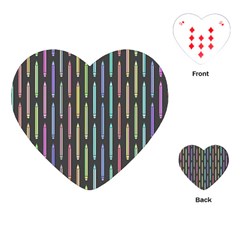 Pencil Stationery Rainbow Vertical Color Playing Cards (heart)  by Mariart