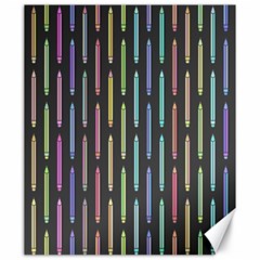 Pencil Stationery Rainbow Vertical Color Canvas 20  X 24   by Mariart