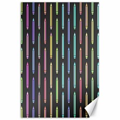 Pencil Stationery Rainbow Vertical Color Canvas 20  X 30   by Mariart